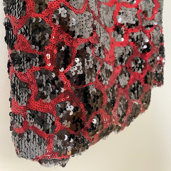 ZARA SEQUIN ANIMAL PRINT MINI SLIP DRESS - Picture 7 of 7